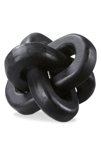 Tag Forever Knot Wood Sculpture In Black