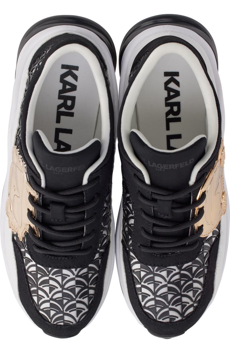 KARL LAGERFELD PARIS Coty Sneaker, Alternate, color, White/ Black