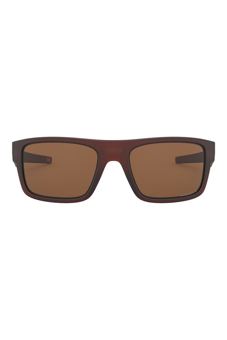 61mm Rectangular Sunglasses, Main, color, TORTOISE