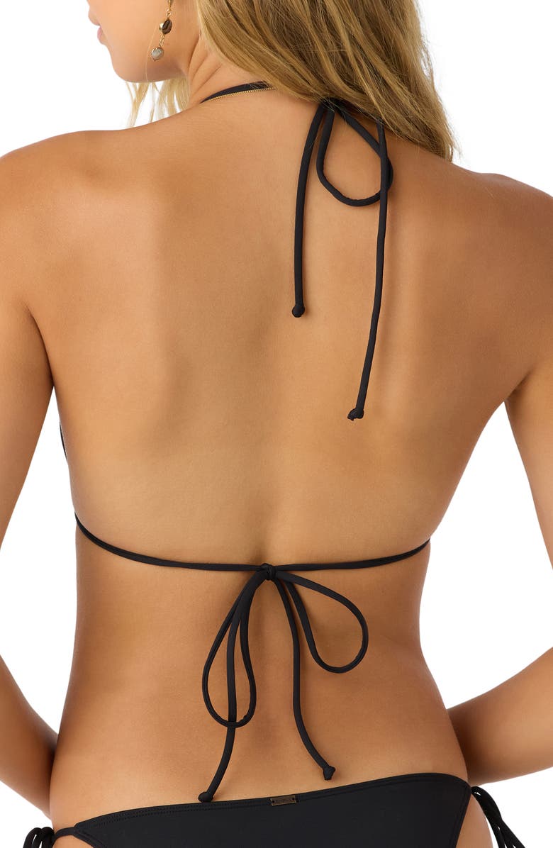 O'Neill Venice Saltwater Solids Bikini Top, Alternate, color, Black