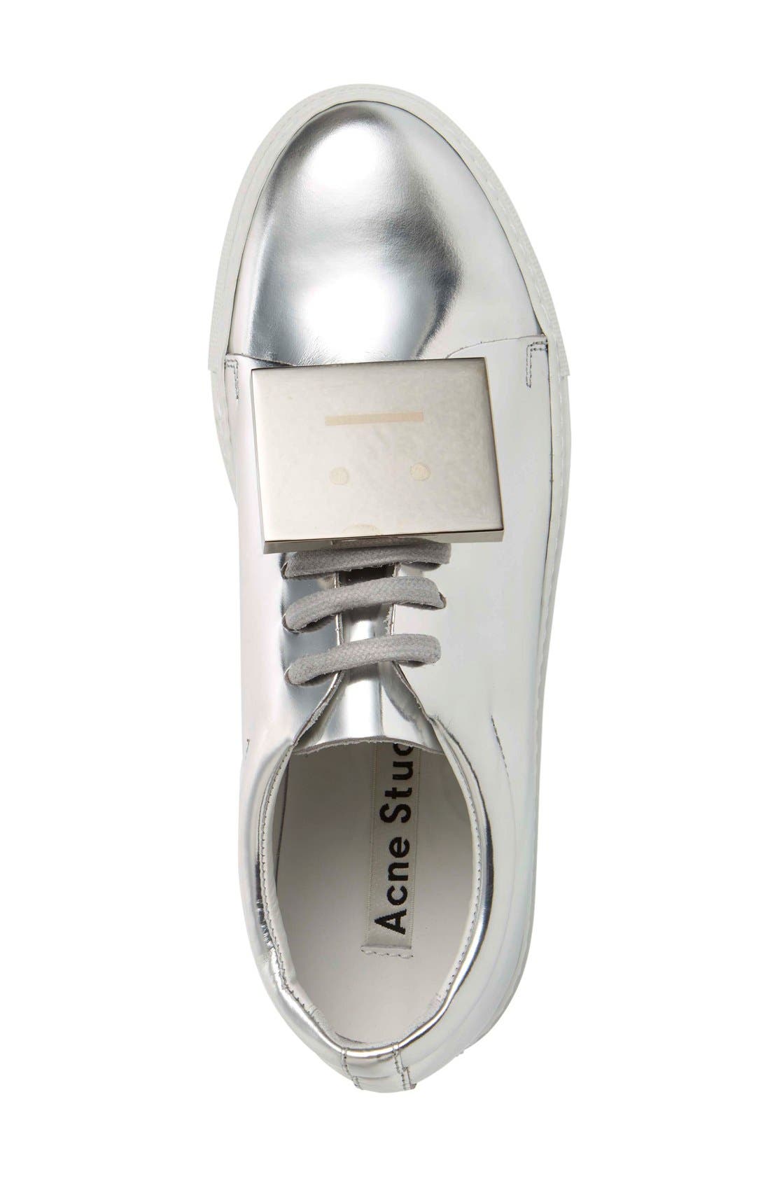 Acne Studios Adriana Silver Metallic Sneaker, Alternate, color, 