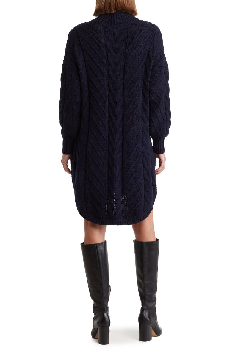 Reiss Long Sleeve Sweater Dress, Alternate, color, Navy