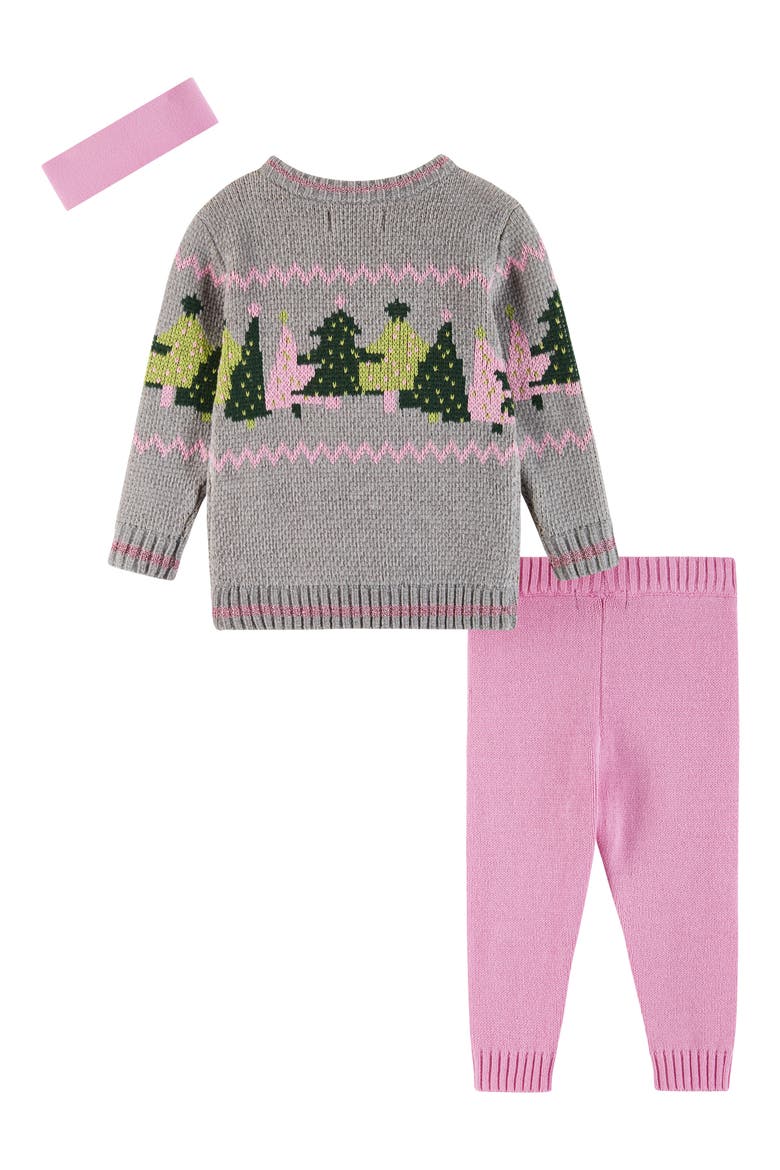 Chenille Headband, Sweater & Leggings Set, Alternate, color, GREY TREES