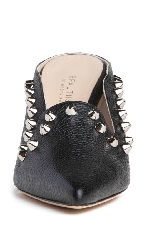 Beautiisoles Goergia Pointed Toe Mule In Black