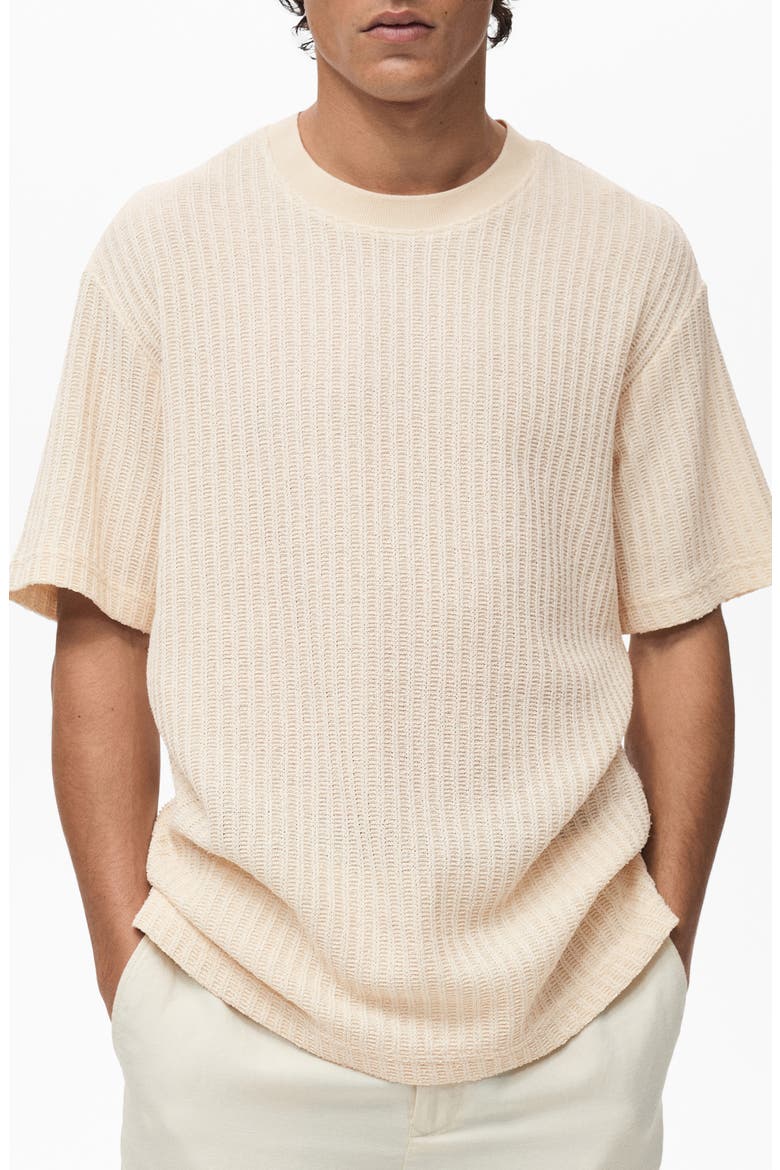 Stripe Jersey T-Shirt, Main, color, IVORY WHITE