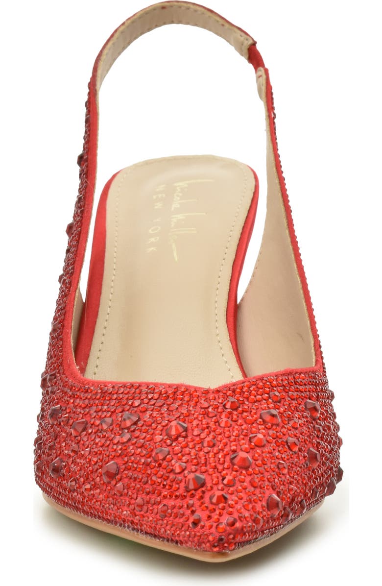 Nicole Miller Rhinestone Slingback Pump, Alternate, color, Red Bling