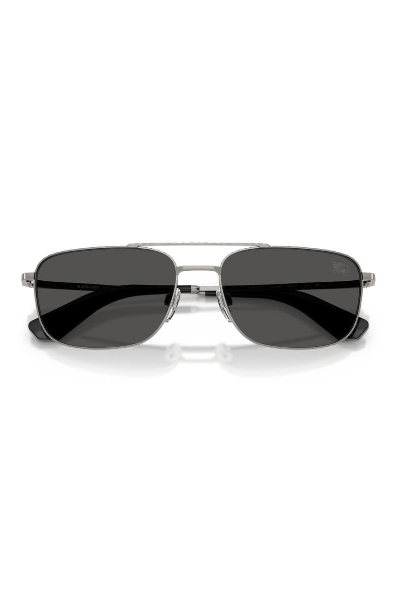 59mm Aviator Sunglasses, Alternate, color, GUNMETAL / DARK GREY