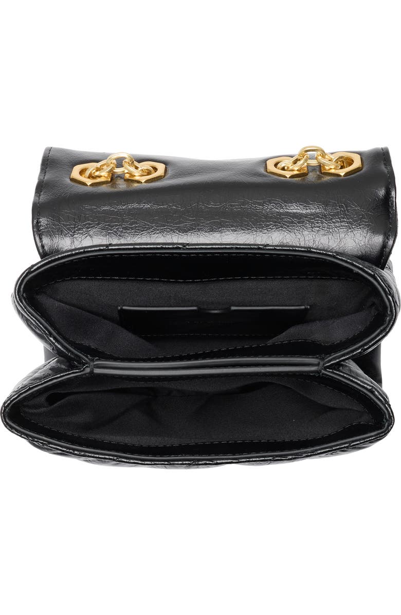 Off-White Jackhammer 17 Matelassé Leather Shoulder Bag, Alternate, color, Black