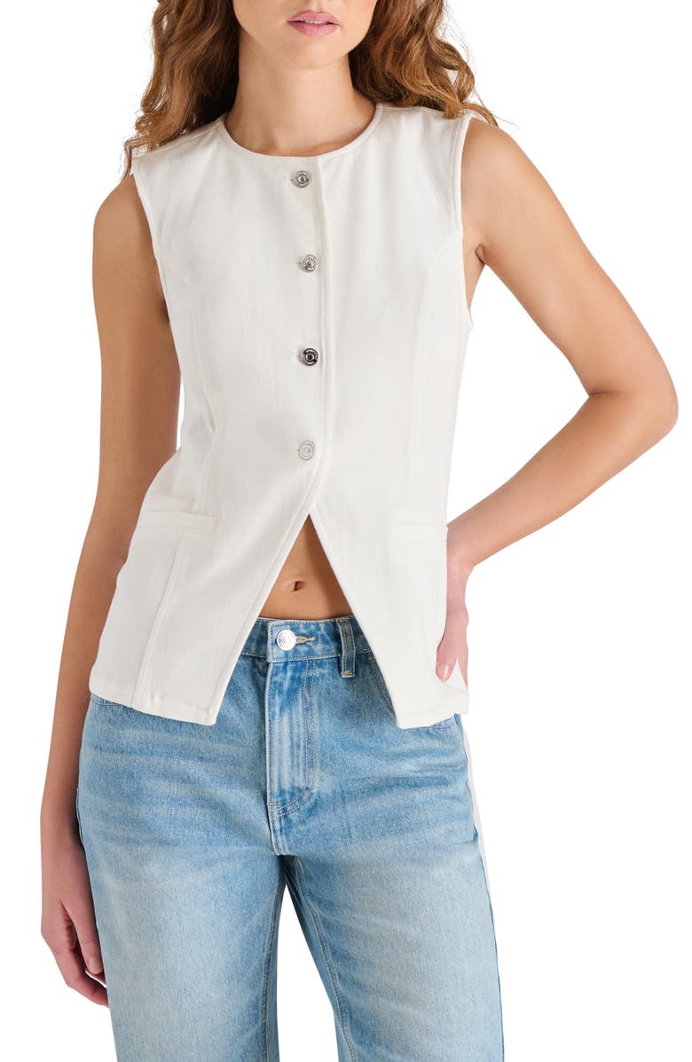 Steve Madden Wesley Button-Up Vest, Main, color,