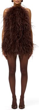 Naked Wardrobe Feather Minidress