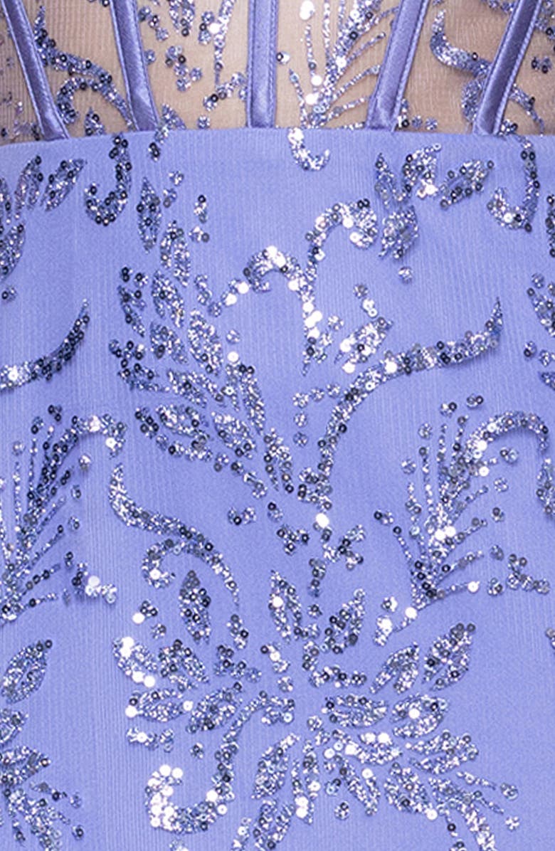 Blondie Nites Sequin & Mesh Dress, Alternate, color,