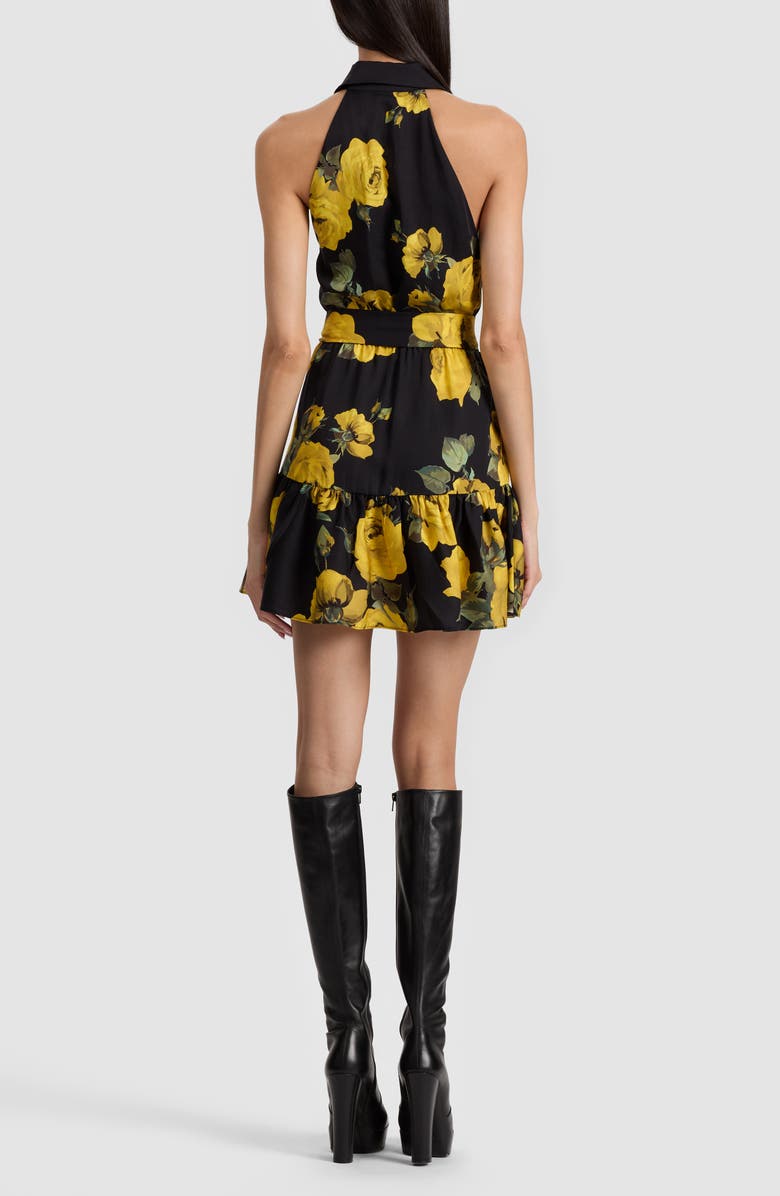 Alice + Olivia Miranda Floral Tiered Minidress, Alternate, color, Rosehips
