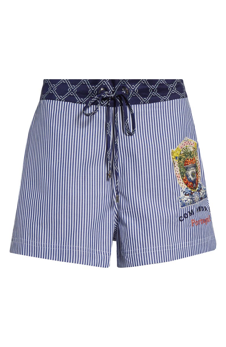 Camilla Crystal Embellished Stripe Boxer Shorts, Alternate, color, Song Of Saint Anthony