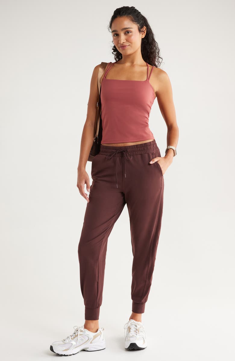 Zella So Soft Strappy Camisole, Alternate, color, Red Jelly