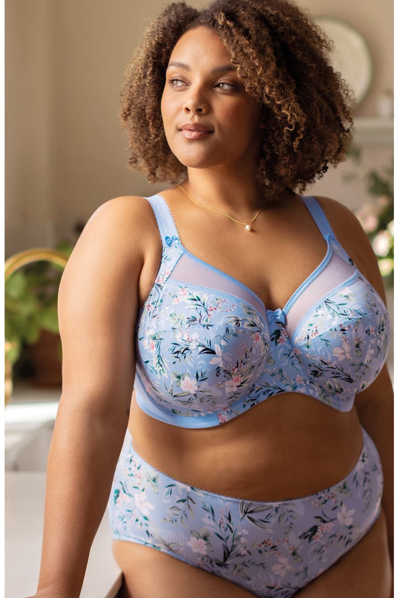 Kayla Full Figure Underwire Bra, Alternate, color, CORNFLOWER
