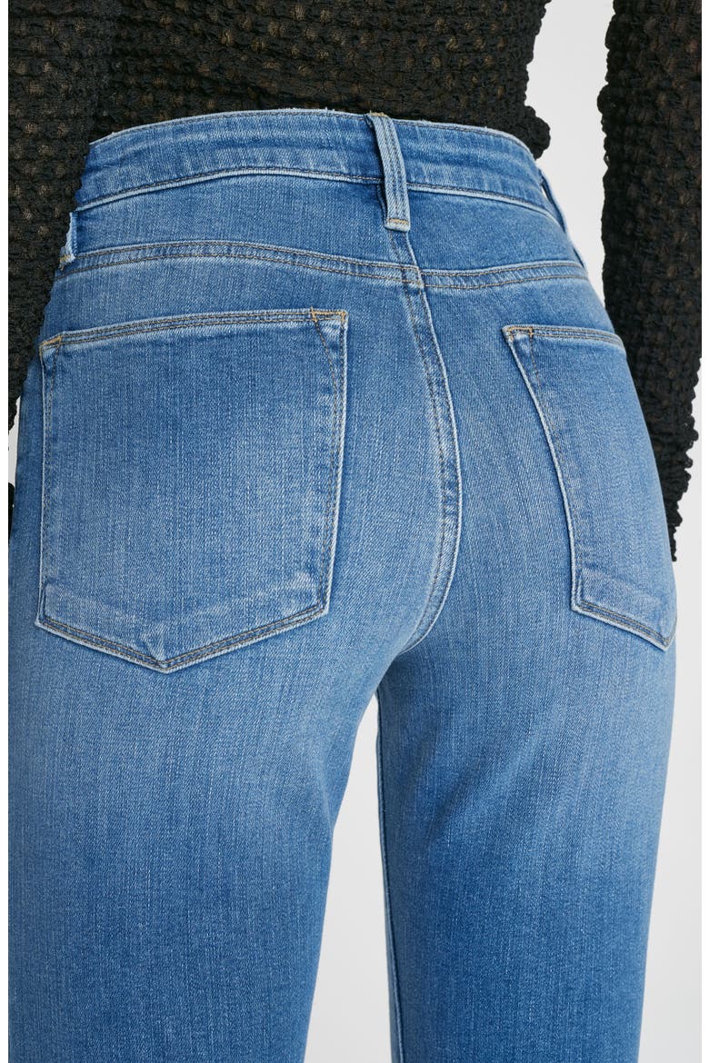 Le Easy Flare Raw Hem Jeans, Alternate, color, DRIZZLE