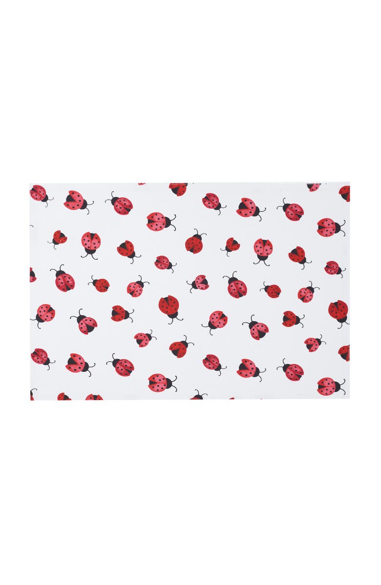 C&F Home Ladybug Pattern Spring Placemat, Set of 6, 14" x 20", Main, color, Red