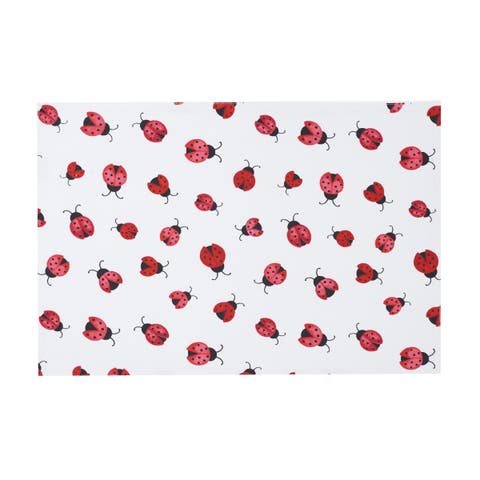 Ladybug Pattern Spring Placemat, Set of 6, 14" x 20"