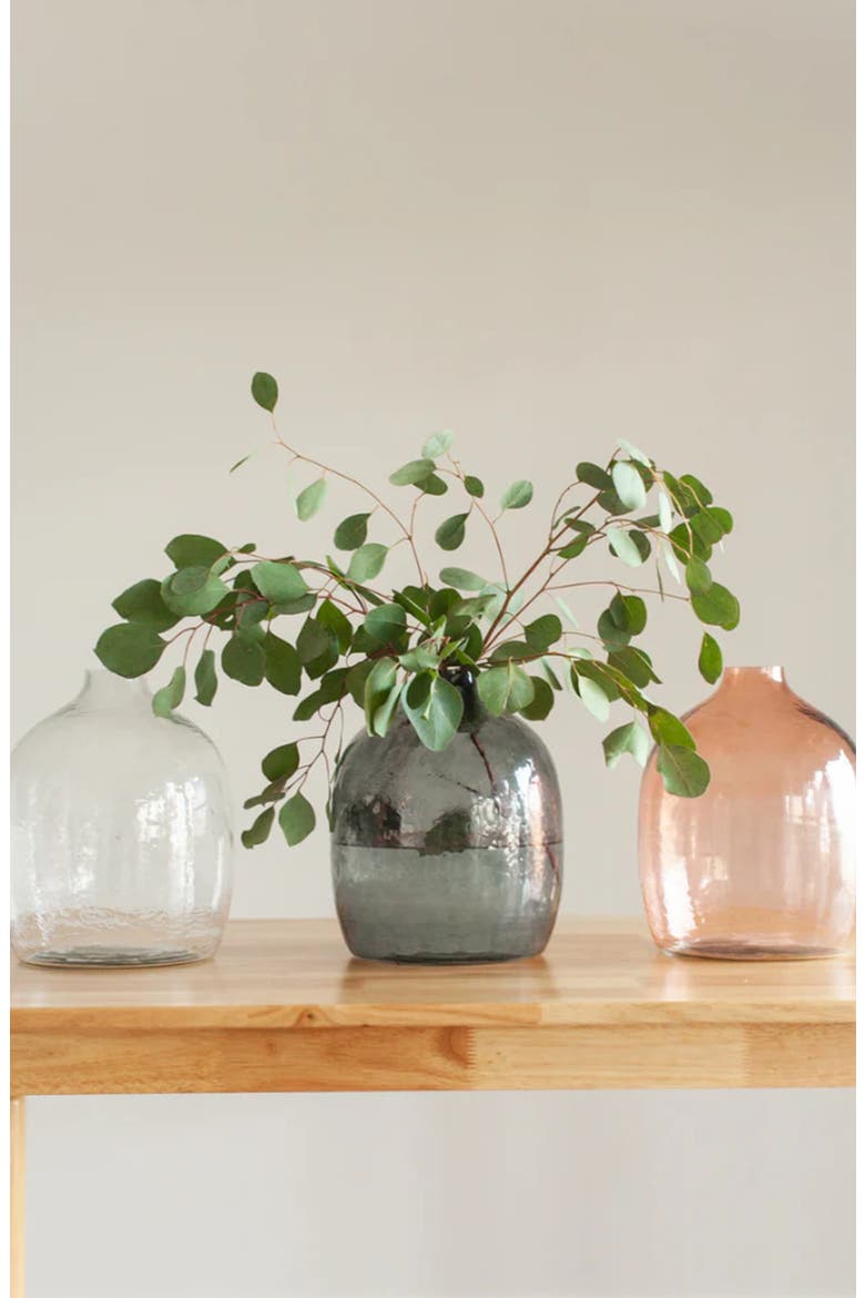 Handblown Hammered Glass Hebron Vase, Alternate, color, Blush
