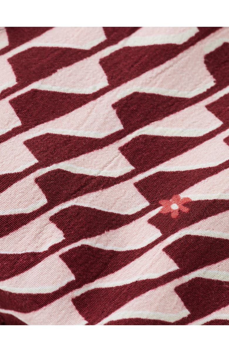 Scotch & Soda Kids' Wavy Print Long Sleeve Dress, Alternate, color, Imagine Wavy Pink