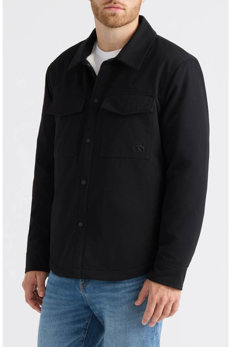 Kyle Twill Shirt Jacket, Alternate, color, BLACK