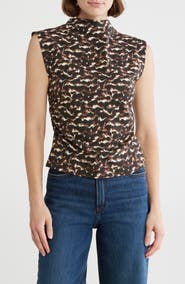 NORDSTROM RACK Funnel Neck Ruched Tank