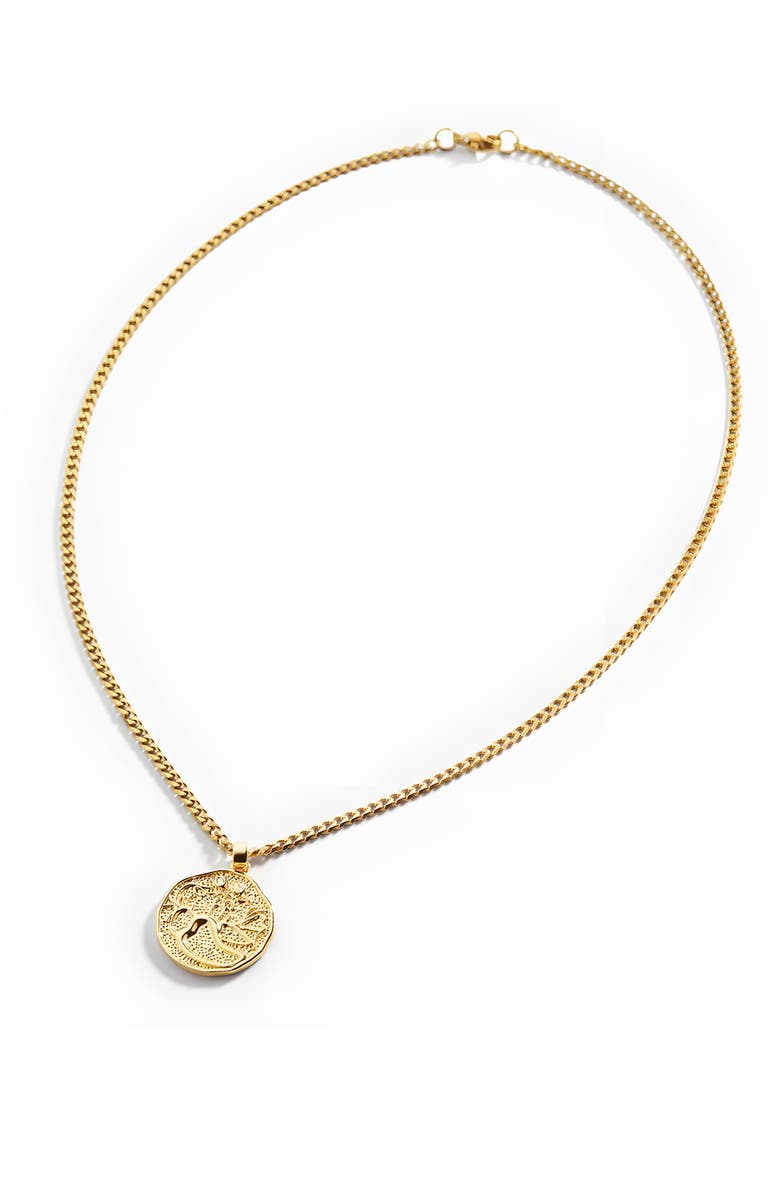 Mint & Lily Astrological Sign Coin Pendant Necklace, Alternate, color, Leo