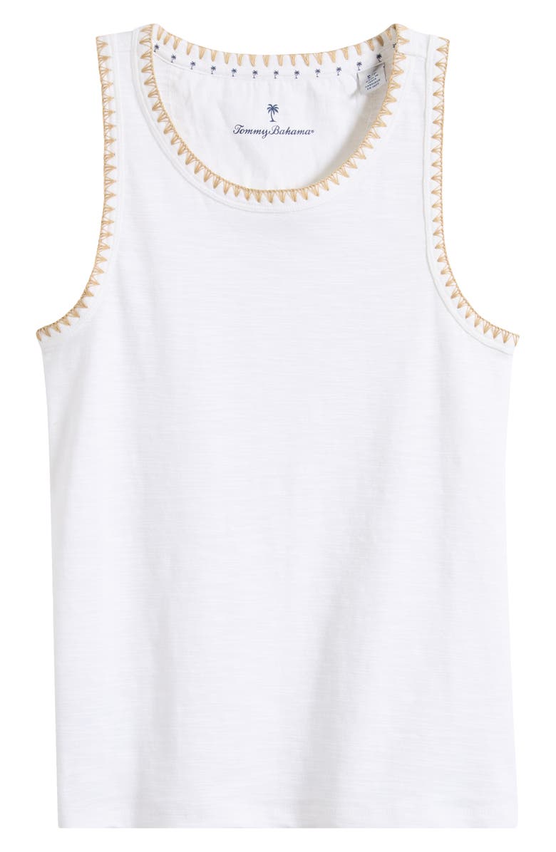 Tommy Bahama Ashby Isles Embroidered Slubbed Cotton Tank, Main, color, White