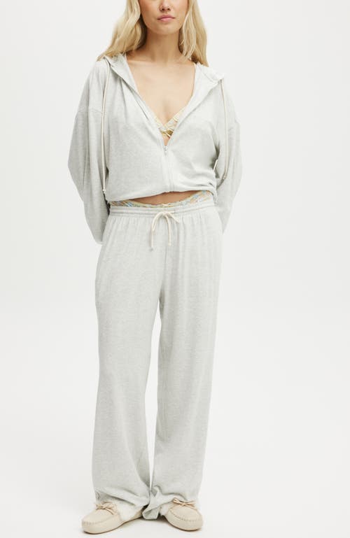Cotton On Body Light Weight Super Soft Hooded Zip Through In Light Grey Marle