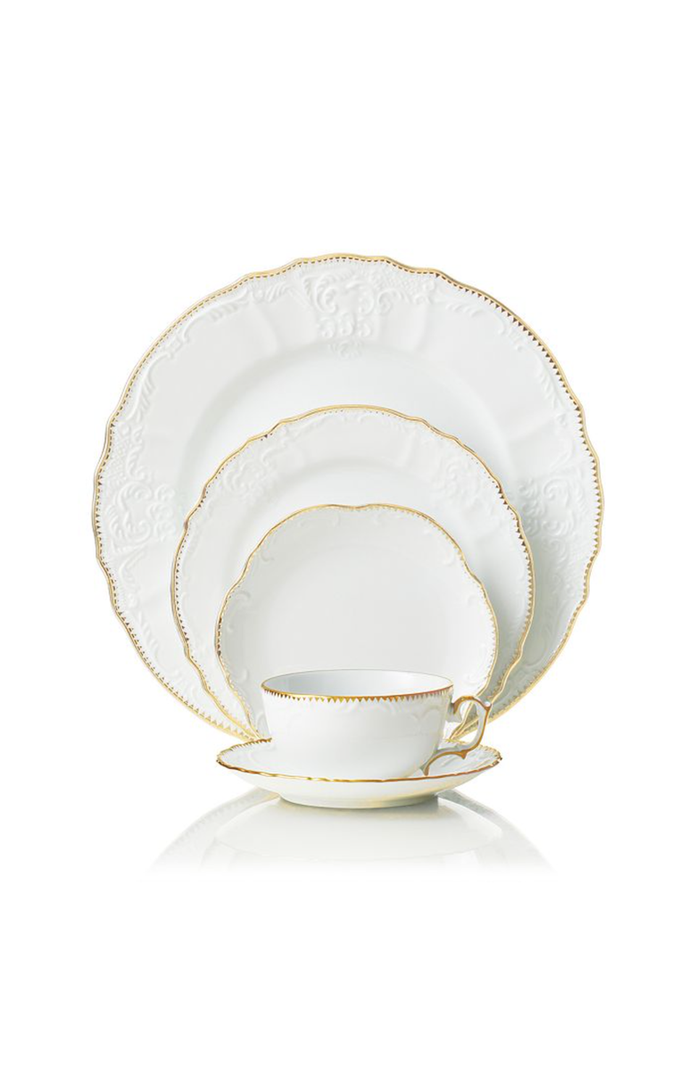 Anna Weatherley Simply Anna Salad Plate, Alternate, color, White/Gold