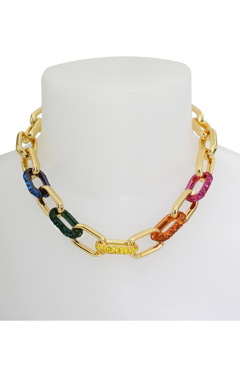 Kurt Geiger London Pavé Link Collar Necklace, Alternate, color, 