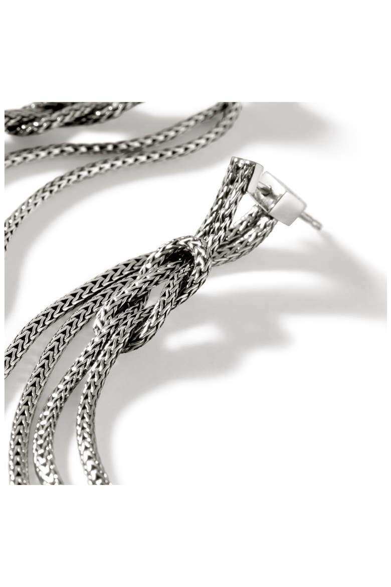 Love Knot Drop Earrings, Alternate, color, SILVER