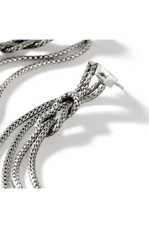 John Hardy Sterling Silver Love Knot Chain Drop Earrings In Silver
