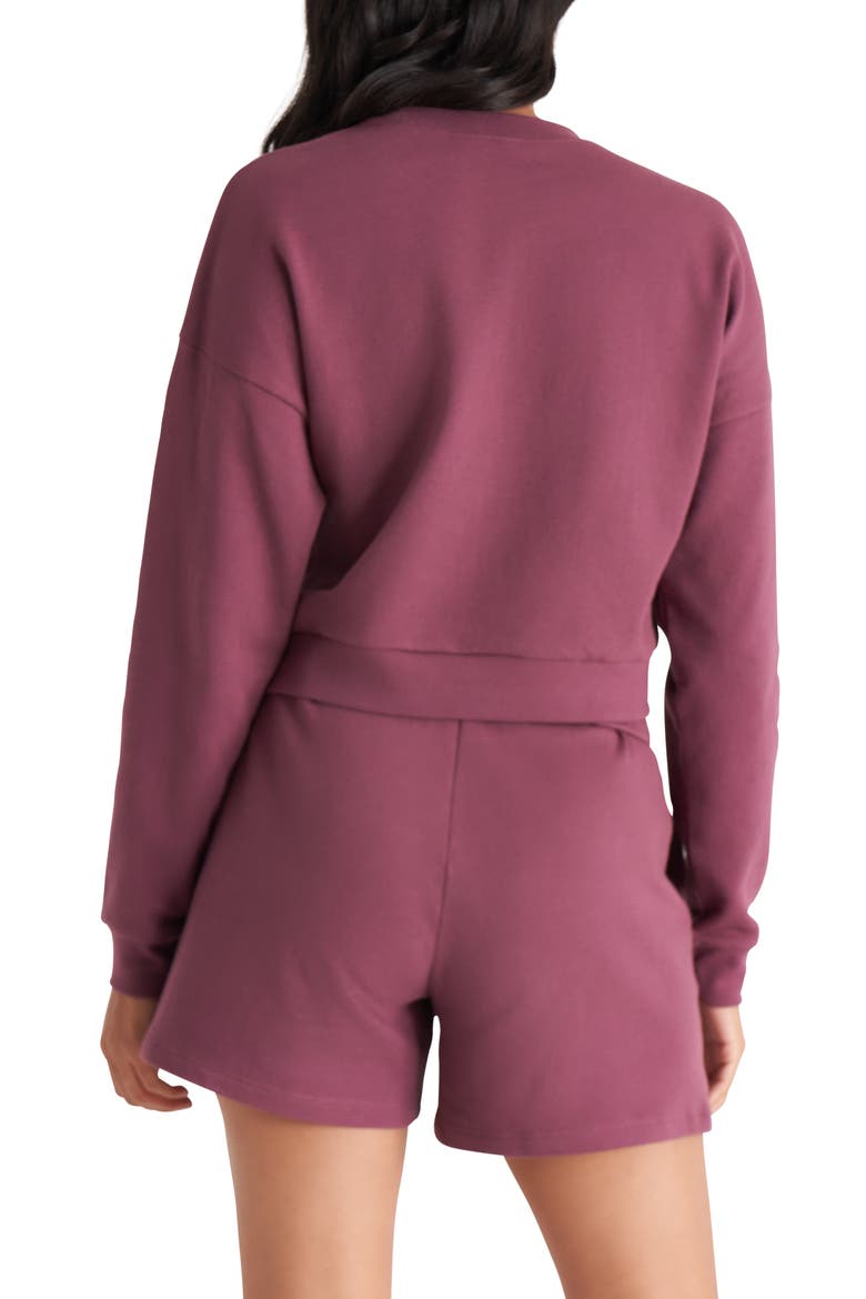 The Crop Sweatshirt, Alternate, color, Plum