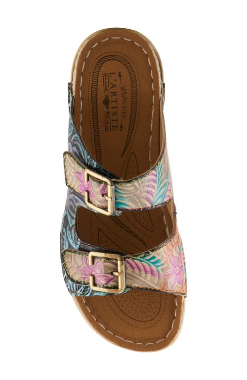 L'artiste By Spring Step Sunjai Slide Sandal In Grey Multi
