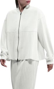 Nike Sportswear Mixed Media Pleated Bomber Jacket