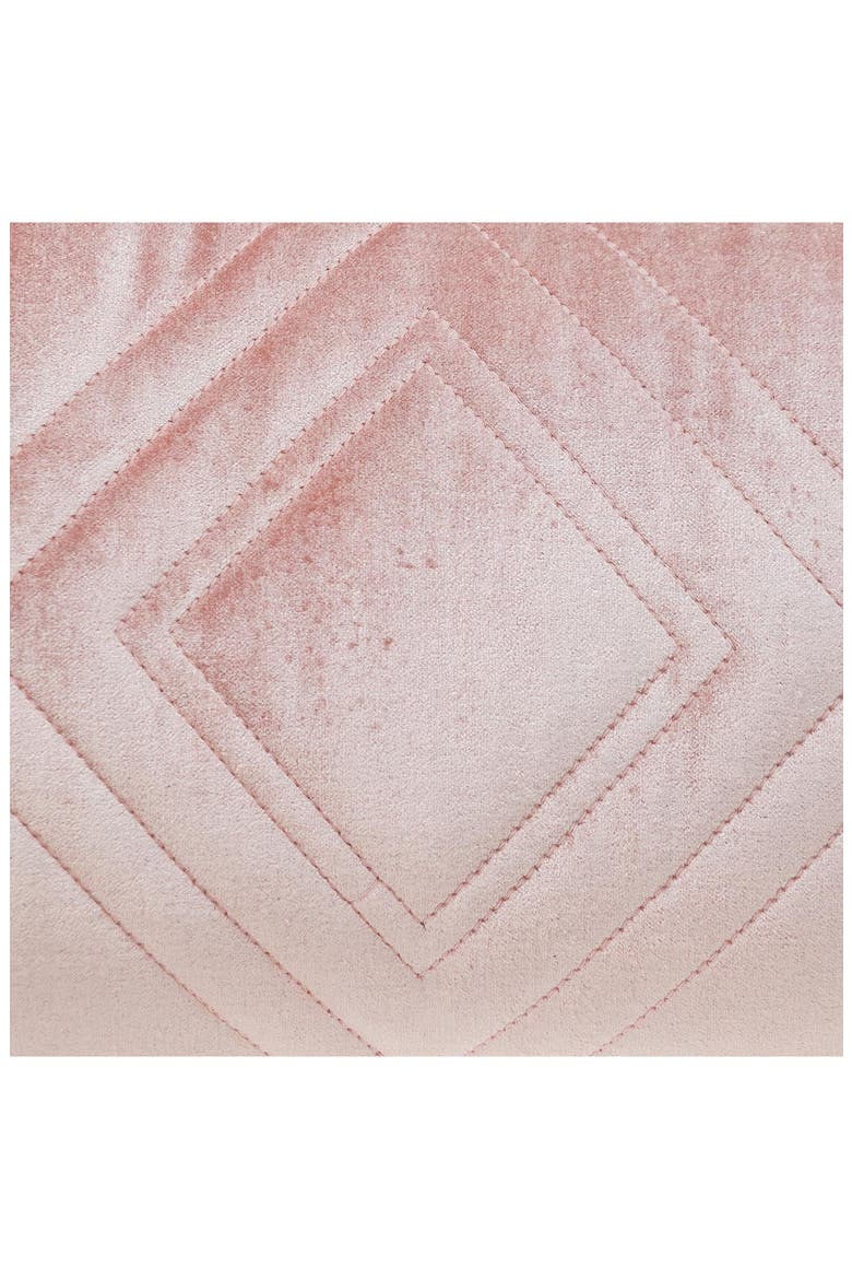 Reta Velvet Throw Pillow, Alternate, color, PINK
