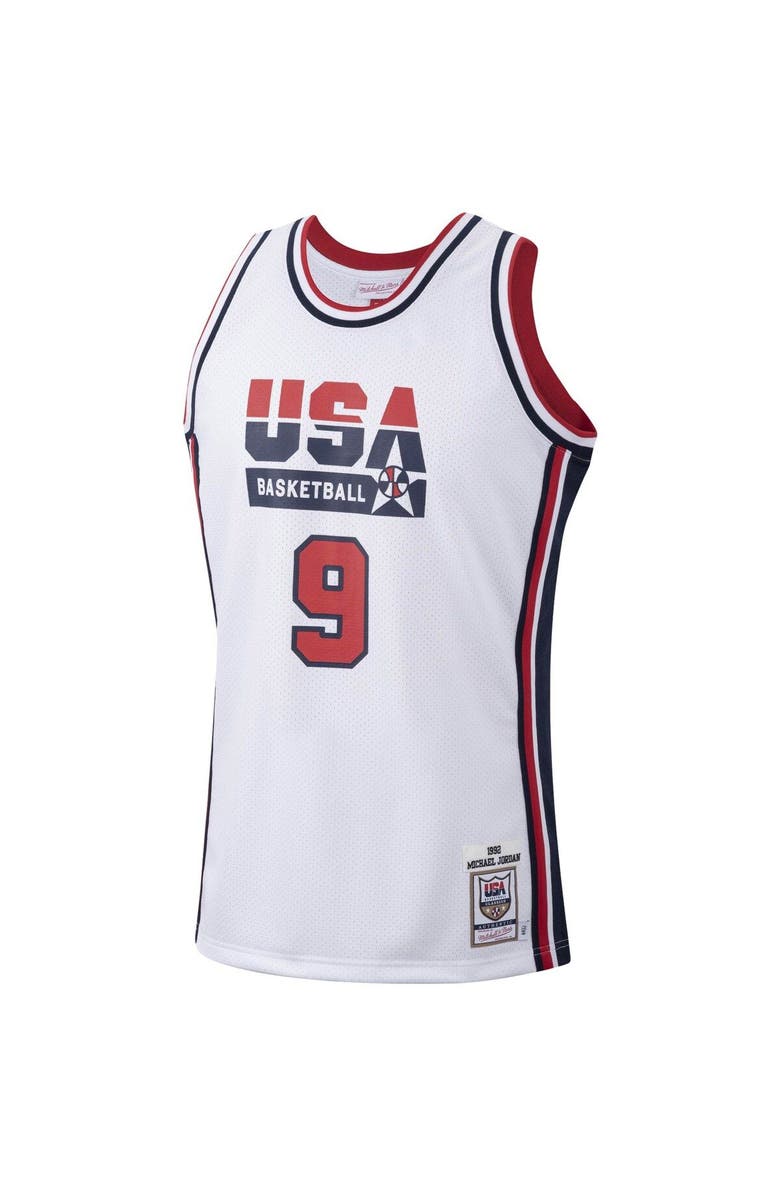 Mitchell & Ness Men's Mitchell & Ness Michael Jordan White USA Basketball 1992 Authentic Jersey, Alternate, color,