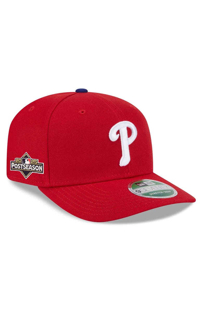 New Era Men's New Era Red Philadelphia Phillies 2025 MLB Postseason Side Patch 9SEVENTY Adjustable Hat, Main, color, 