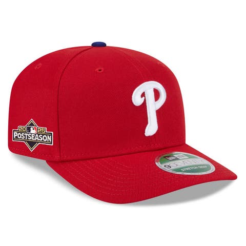Men's New Era Red Philadelphia Phillies 2025 MLB Postseason Side Patch 9SEVENTY Adjustable Hat