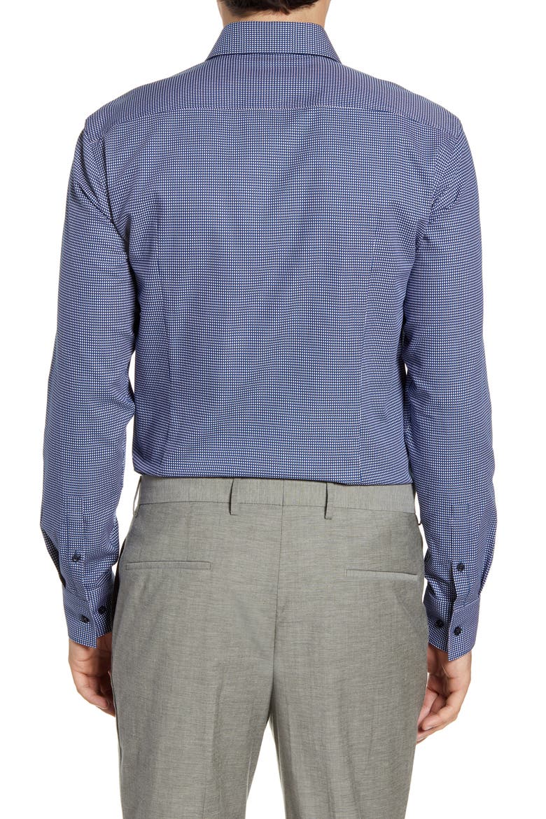 Slim Fit Geometric Dress Shirt, Alternate, color, BLUE/ GREEN