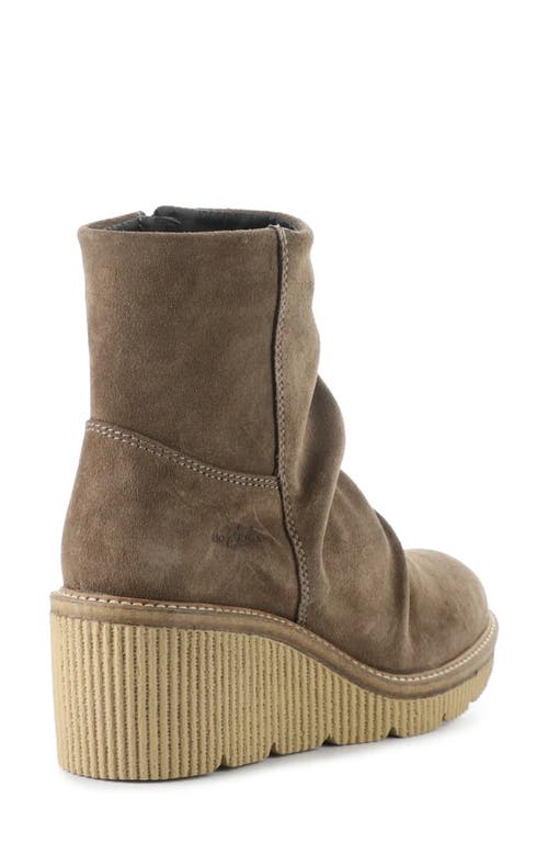 Bos. & Co. Alina Waterproof Platform Wedge Bootie In Brown