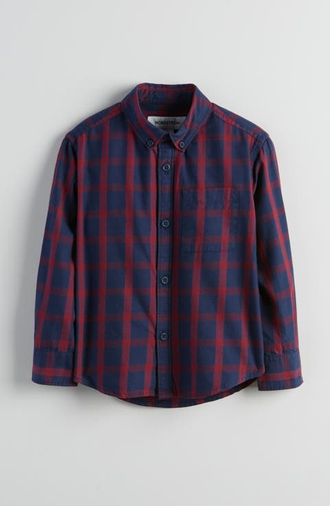 Kids' Plaid Button-Up Shirt (Big Kid)