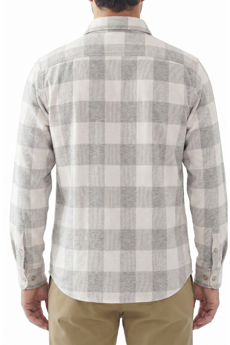 Check Flannel Button Up Shirt, Alternate, color, 70 GREY