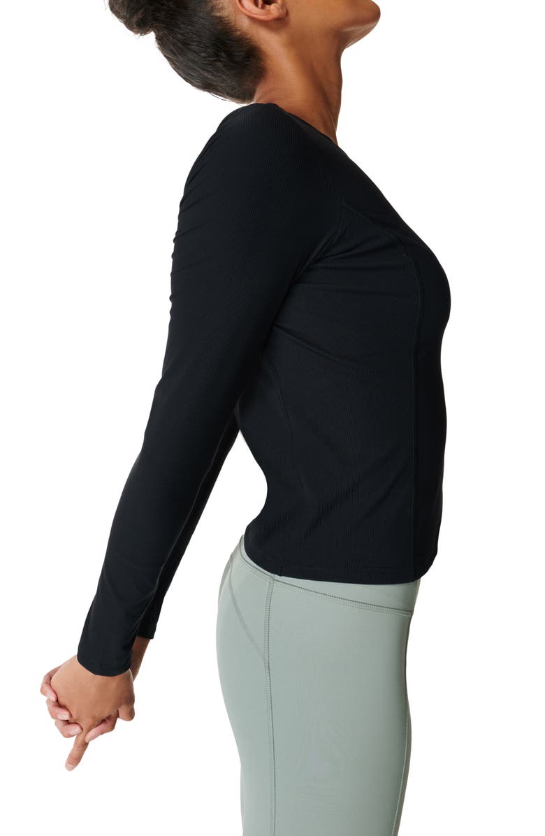 Sweaty Betty Twist Back Rib Top, Alternate, color, 