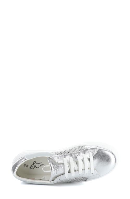 Bos. & Co. Marlo Platform Sneaker In Silver/grey
