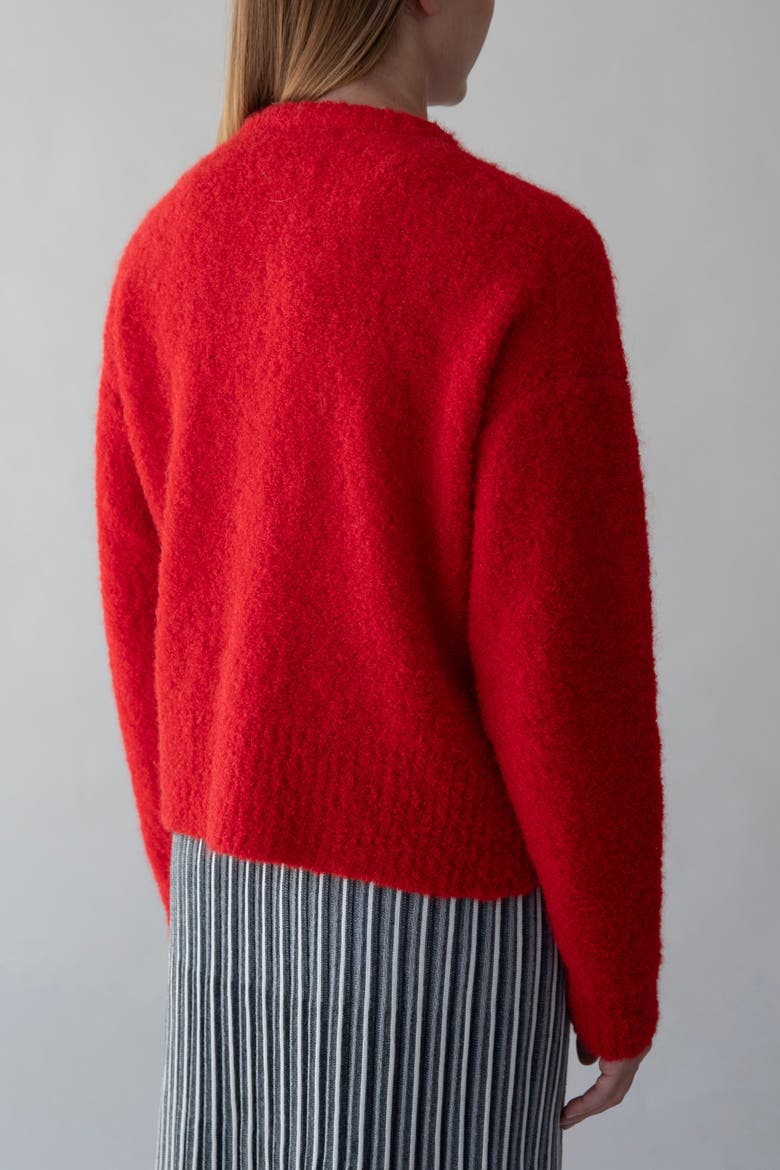 Belle Boucle Pullover, Alternate, color, SCARLETT
