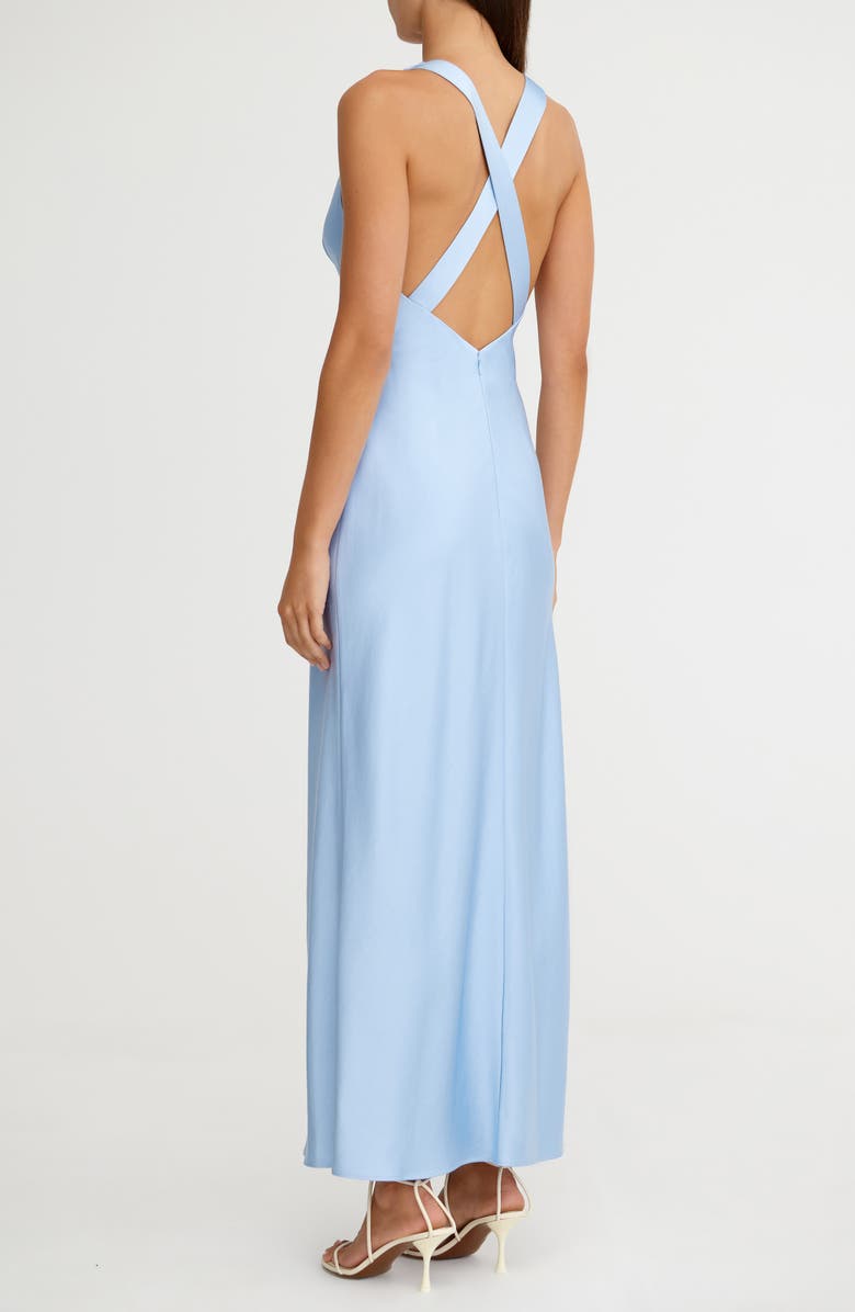 Lucile Sleeveless Satin Maxi Dress