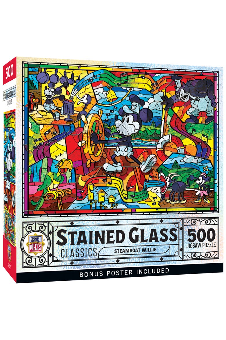 Steamboat Willie 500 Piece Jigsaw Puzzle, Main, color, Multicolor