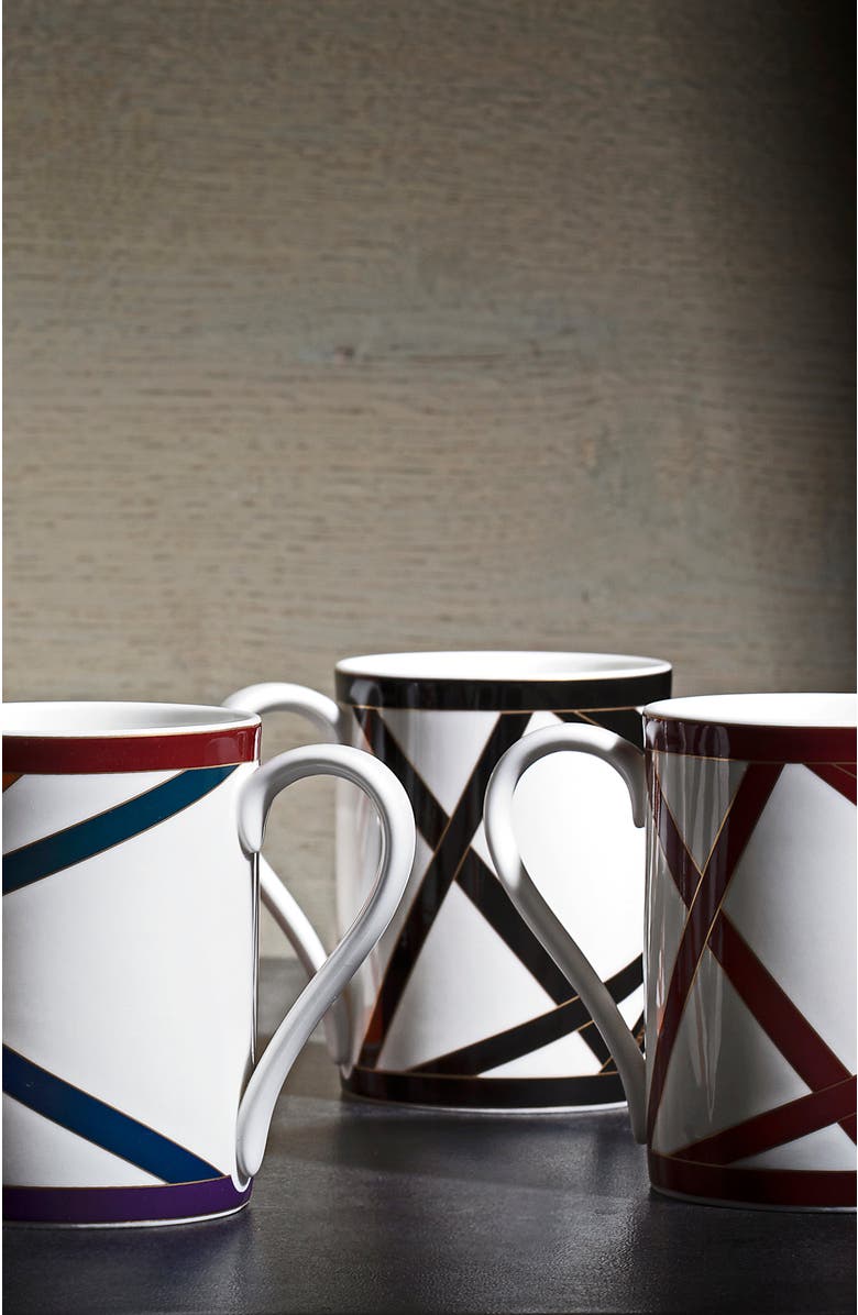 Missoni Home Tableware Mug Cup NASTRI in Luxury Box Black diam. 3", H 3.9", cap. 12.5 oz, Alternate, color, Multicolor